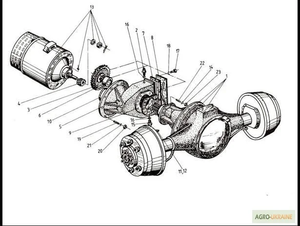 Трансмиссия ведущий мост на погрузчик ЕВ 687- фото № 1