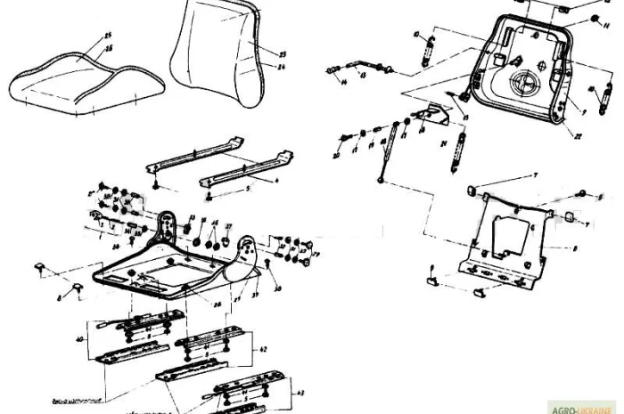 Погрузчик Балканкар ДВ 1784, ДВ 1786, ДВ 1788, ДВ 1792. Сиденье- фото № 1