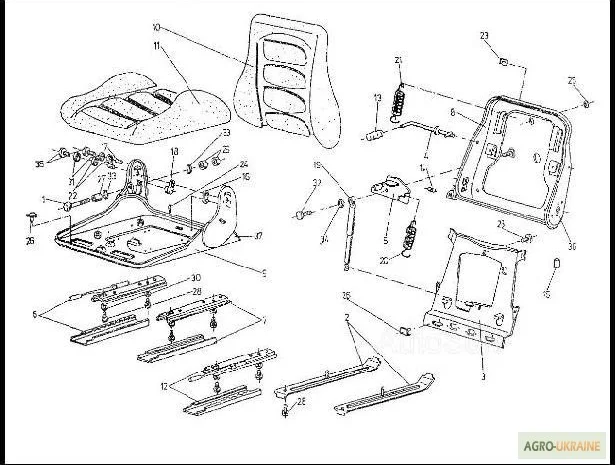 Сиденье на погрузчик ЕВ 687- фото № 1