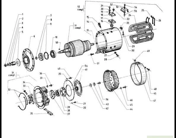 Трансмиссия электродвигатель тяговый на погрузчик ЕВ 687- фото № 1