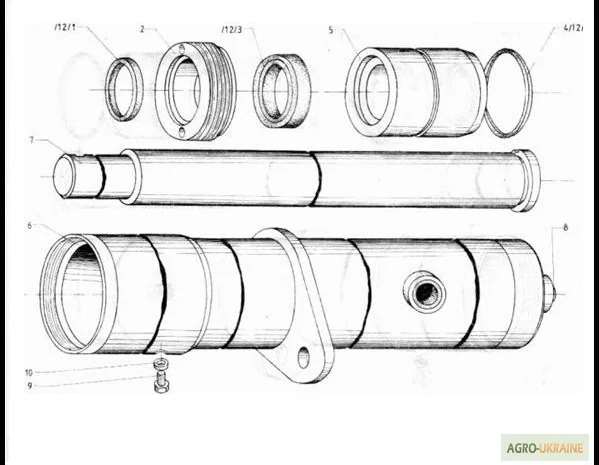 Подъемное устройство на Н=2200мм подъемный цилиндр на погрузчик ЕВ 687- фото № 1