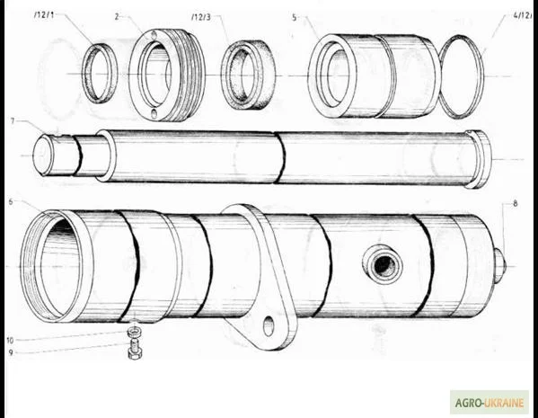 Подъемное устройство на Н=3300мм подъемный цилиндр на погрузчик Балканкар ЕВ 687- фото № 1