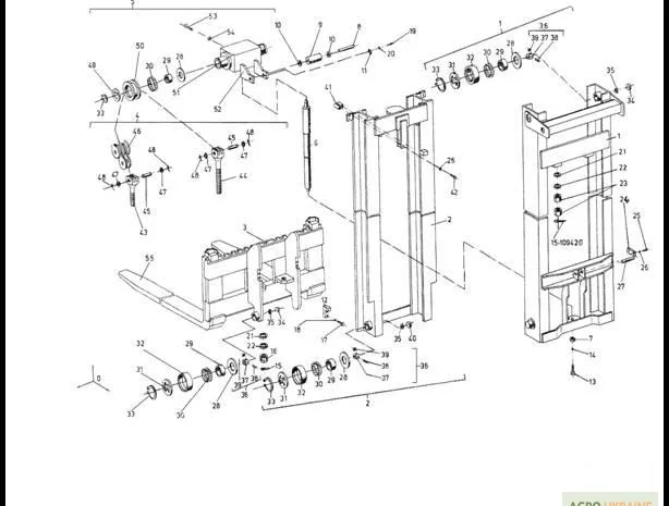 Подъемное устройство на Н=2800мм вариант 1 на погрузчик Балканкар ЕВ 687- фото № 1