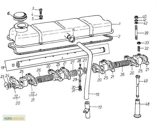 Крышка головки блока цилиндров на Двигатель Д 3900к- фото № 1