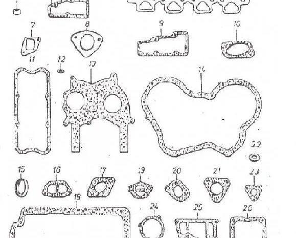 Прокладки и уплотнения на Двигатель Д 3900к- фото № 1