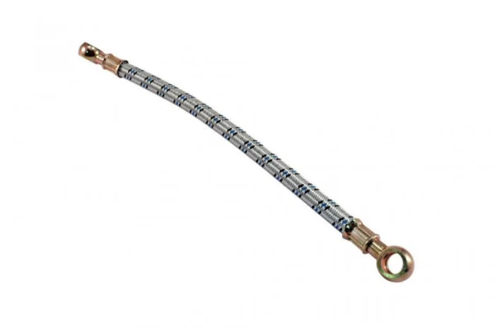 Трубка топливная низкого давления в металлооплетке от помпы к фильтру тонкой очистки Ф14- фото № 1