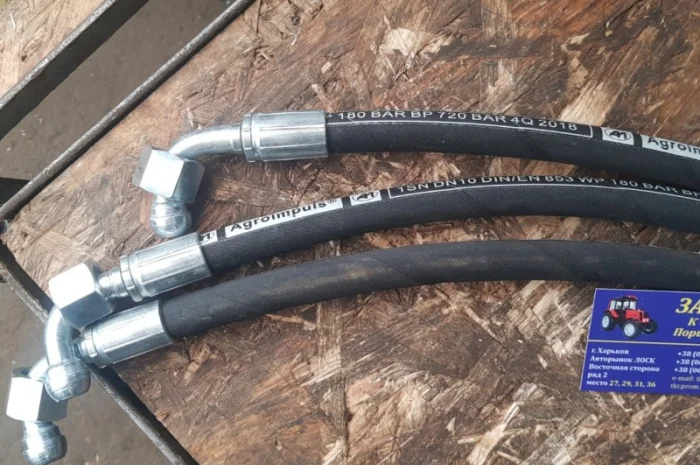 Рукав высокого давления РВД S24 (М20 х 1, 5) L-1, 0 м с углом 90 градусов Н.036.83- фото № 2