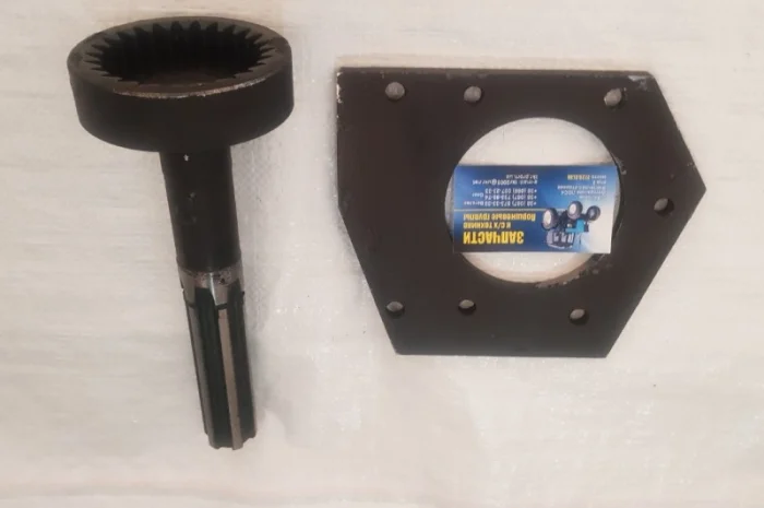 Комплект переходник для переоборудования под стартер ЮМЗ (Плита и Вал)- фото № 1