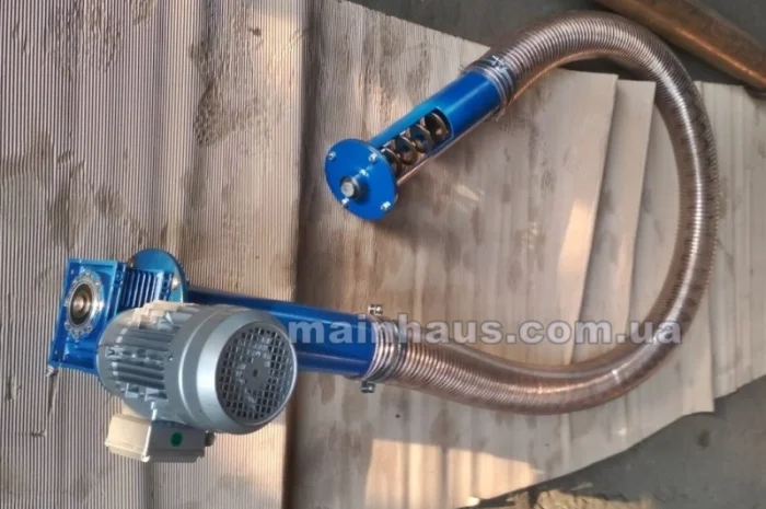 Спиральный шнек для зерна винтовой погрузчик сои гибкий шнек для пеллеты 5м. 1, 5кВ- фото № 3