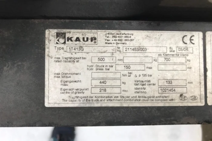 Захват для коробов Kaup 1T413G, для вилочных погрузчиков- фото № 2