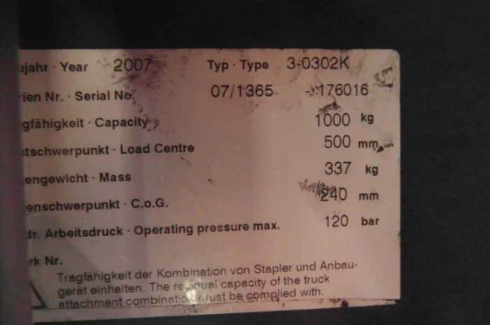 Захват для вилочного погрузчика Meyer 3-0302K, захват для коробов, бытовой техники бу- фото № 7