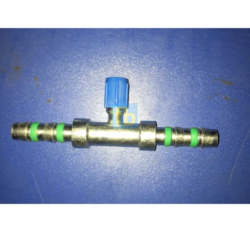 Фітинг 10 13мм з'єднувальний сталевий із сервісним клапаном (carrier)- фото № 1