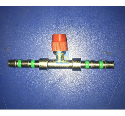 Фітинг 8 10мм з'єднувальний сталевий із сервісним клапаном (carrier)- фото № 2