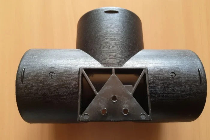 Трійник повітроводу 75мм із заслінкою для автономного обігрівача- фото № 2