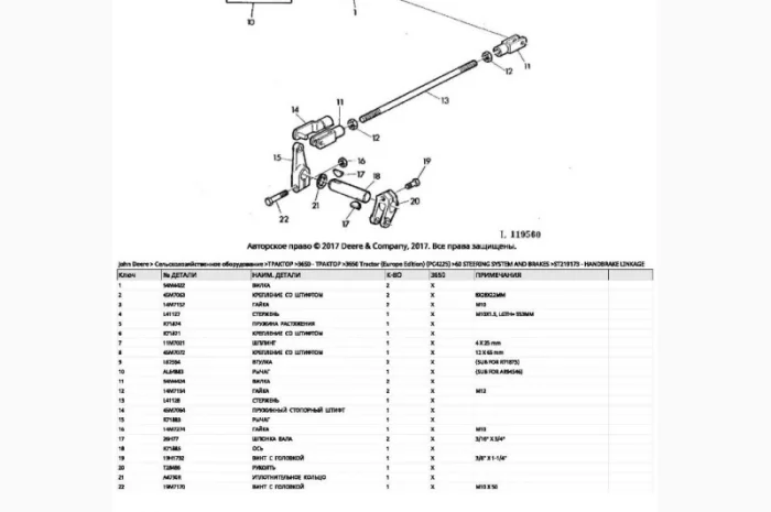 Каталог запчастей к трактору Джон Дир 3650 - John Deere 3650 на русском языке- фото № 2