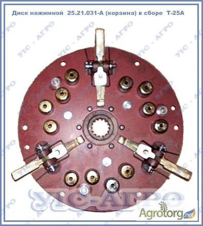 Муфта сцепления (корзина) Т-25, Т-25А, Т-25Ф, ВТЗ-2032 диск нажимной 25.21.031-А усиленный- фото № 3