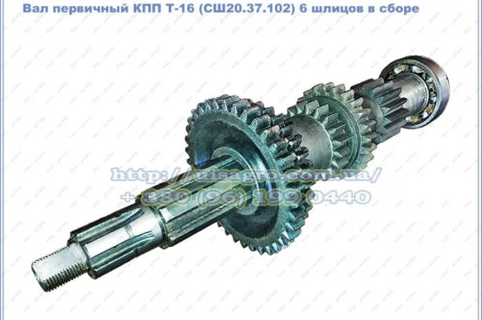 Вал первичный СШ20.37.065 КПП Т-16 с шестернями в сборе- фото № 2