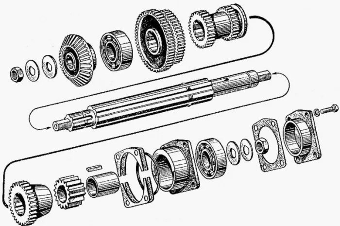 Вал первичный СШ20.37.065 КПП Т-16 с шестернями в сборе- фото № 4