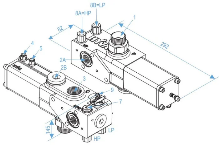 Перекидной клапан Hyva PT 2220- фото № 2