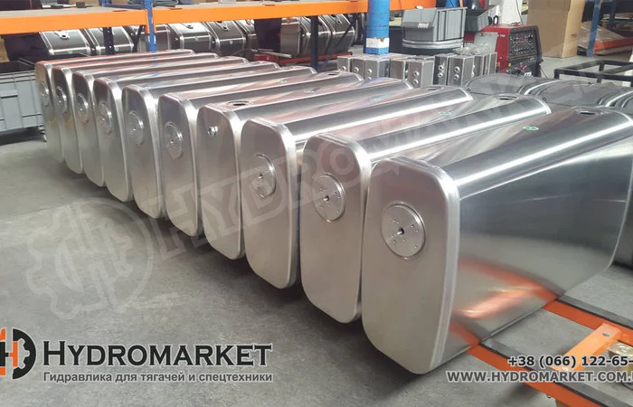 Бак гидравлический (гидробак) закабинный 150 л алюминиевый (50х31х100)- фото № 1