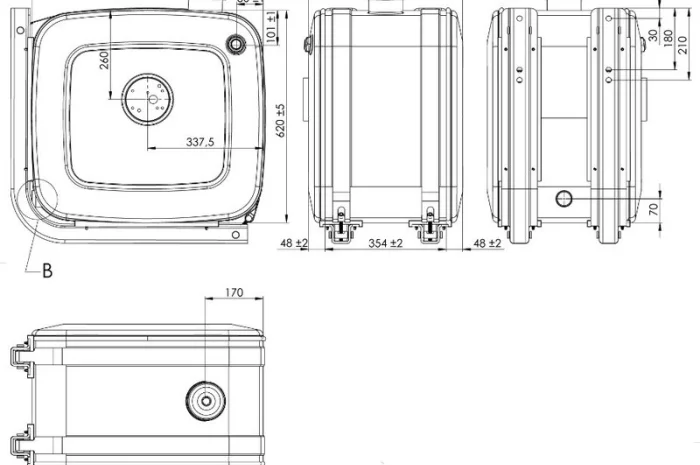 Бак гидравлический бокового крепления 160 л стальной (62-67-45)- фото № 4