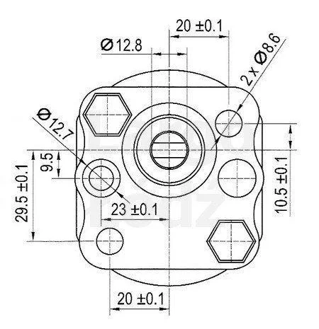 Гидронасос Largo 3, 2 см3, CBK- фото № 2