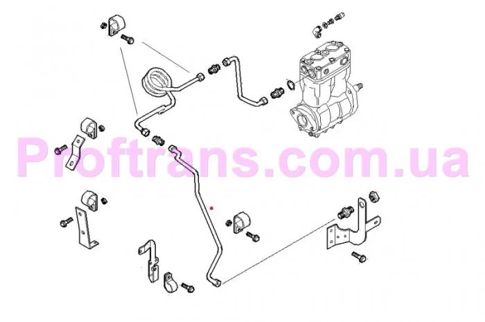 504384364 Трубка компрессора воздуха IVECO STRALIS 07- Ивеко Стралис- фото № 2