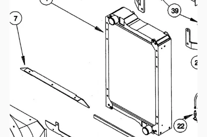 Радиатор водяной трактора CASE MX 270- фото № 3