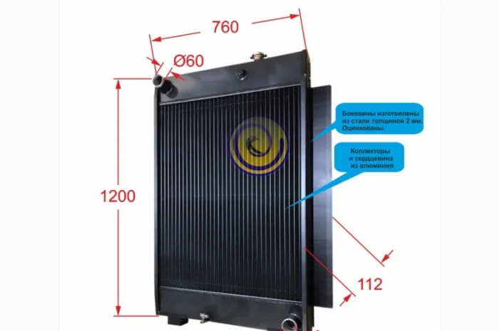 Радиатор двигателя дизель-генератора SDMO J220- фото № 1