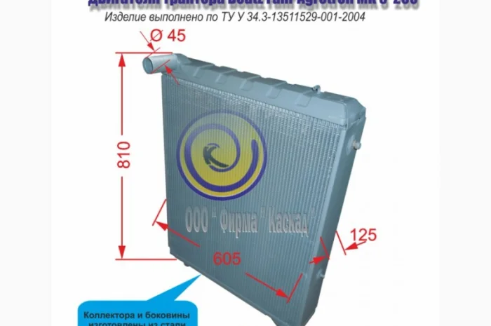 Радиатор водяной трактора Deutz Fahr Agrotron MK 3 260- фото № 1