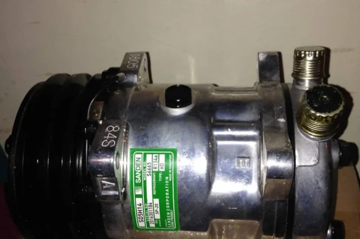 Компрессор кондиционера SD5H14 комбайн Дон 1500Б 24В (01-001100-00)- фото № 6