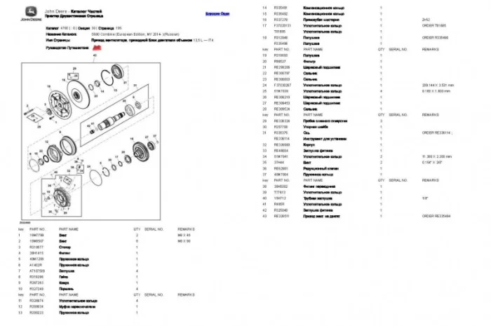 Каталог запчастей Джон Дир S680 - John Deere S680 на русском языке в печатном виде- фото № 2