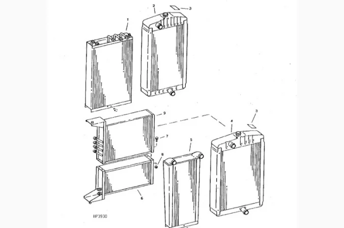 Радиатор водяной для комбайна John Deere 9500- фото № 3