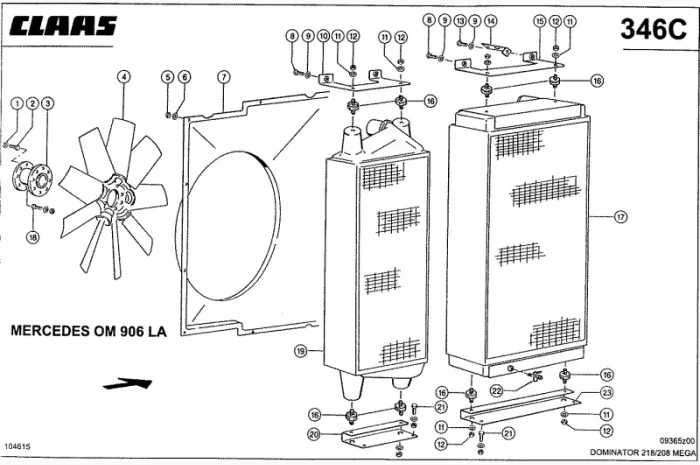 Радиатор водяной для комбайна CLAAS MEGA 208- фото № 4