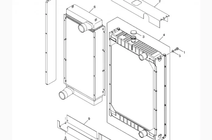 Радиатор водяной для комбайна John Deere 9880i STS- фото № 2