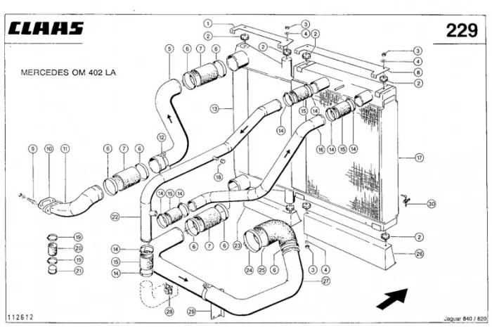 Интеркулер для комбайна Claas Jaguar 840- фото № 3