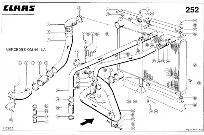 Интеркулер для комбайна Claas Jaguar 840- фото № 4