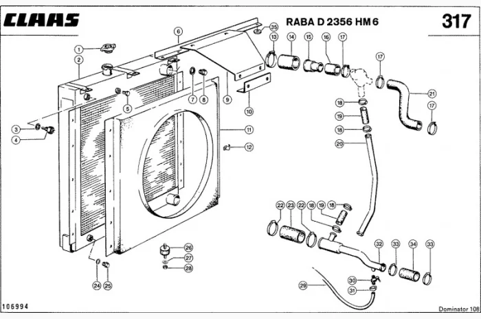 Радиатор водяной комбайна CLAAS DOMINATOR 106-108- фото № 3