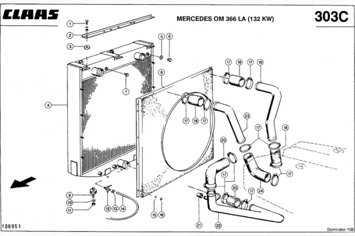 Радиатор водяной комбайна CLAAS DOMINATOR 106-108- фото № 5