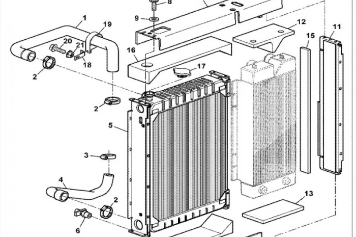 Радиатор водяной для комбайна John Deere W 650- фото № 2