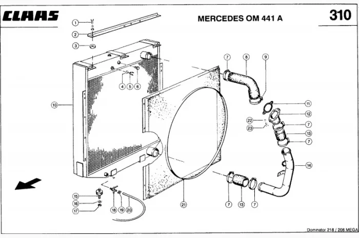 Радиатор водяной для комбайна Claas Mega 218- фото № 4