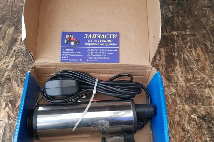 Насос для солярки погружной 24V d50 мм.с фильтром- фото № 1