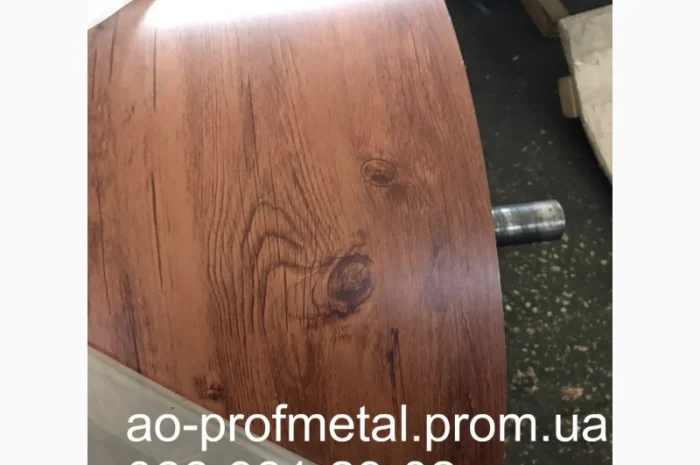 Профнастил под красное дерево, Профнастил с рисунком под дерево, Профлист под дерево- фото № 3