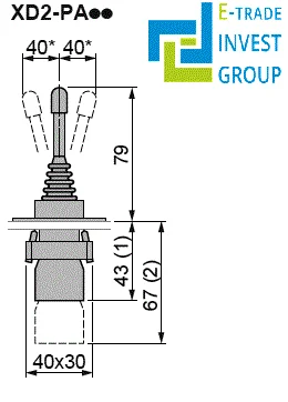 Переключатель: джойстик. SCHNEIDER ELECTRIC XD2PA24- фото № 3