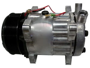 Компрессор кондиционера Case 7h15 119mm. PV8 82002069, 82008689, 82016158, 820161581- фото № 1