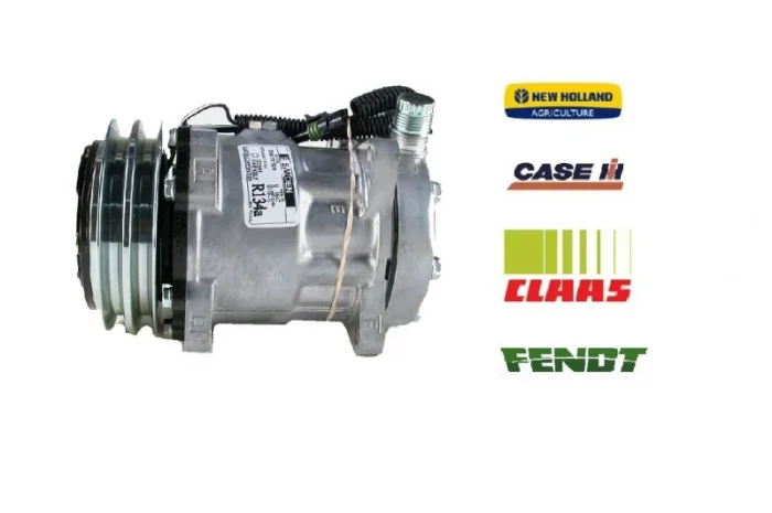 Компрессор кондиционера Case, New Holland, Claas 7h15 132mm. A2 (7863)- фото № 1