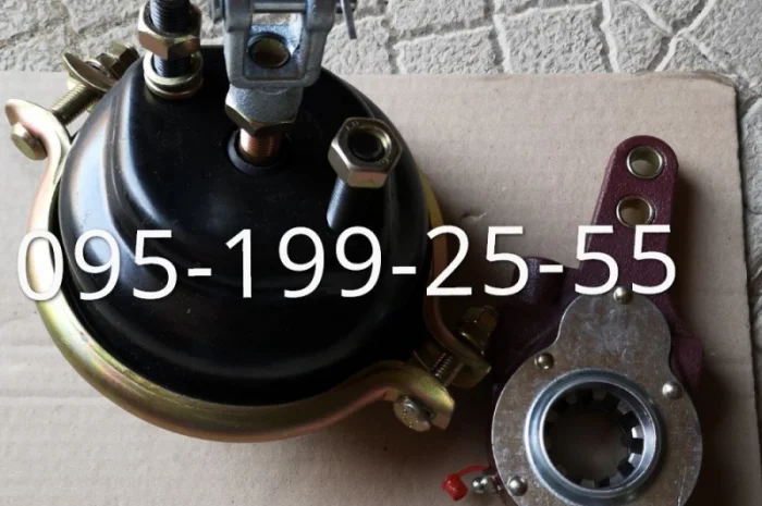 Тормозная камера, рычаг регулировочный (трещетка) на 2ПТС-4, 2ПТС-6- фото № 1