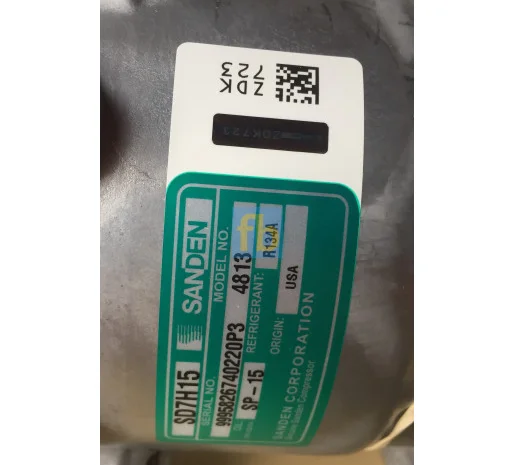 Компрессор sanden 7h15 sd 4813 на caterpillar, challenger, claas lexion, matrot- фото № 3