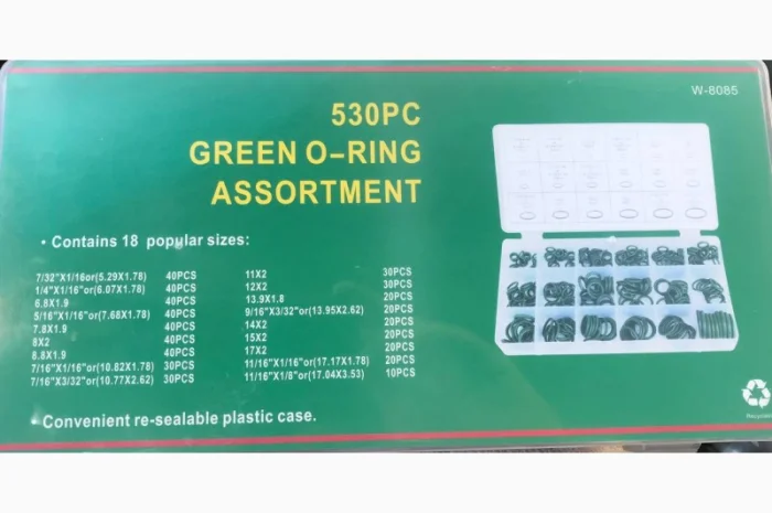 Набір ущільнювальних кілець HNBR 530 штук 18 видів- фото № 1