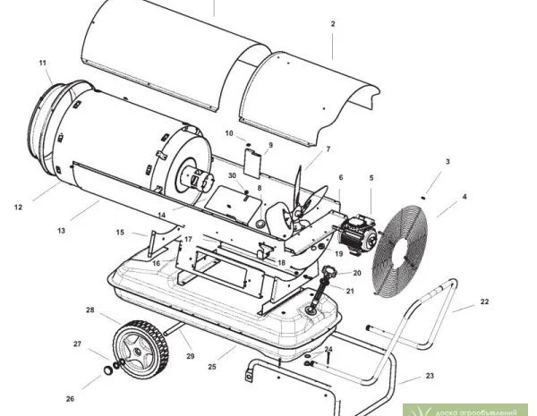 Узлы,  запчасти,  детали тепловых пушек- фото № 1